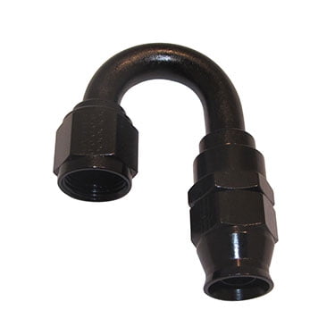 Fragola -12AN Real Street x 180 Degree Hose End Black For PTFE Hose