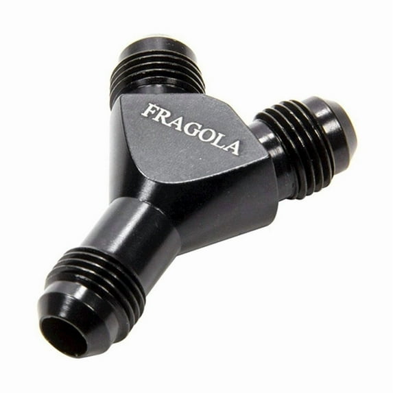 Fragola 6an x Dual #4 Male Y- Fitting Black