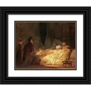 Fragonard, Jean Honore 14x12 Black Ornate Wood Framed with Double Matting Museum Art Print Titled - Le Pacha