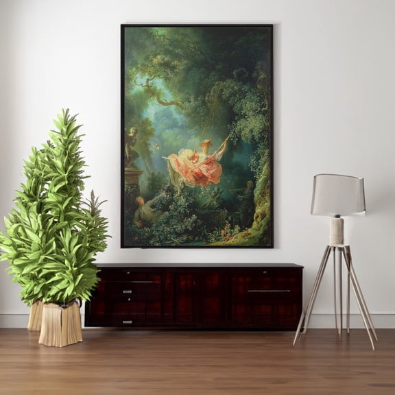 Fragonard The Swing Print, Rococo French Art Reproduction, Unframed Paper Poster 8x10in