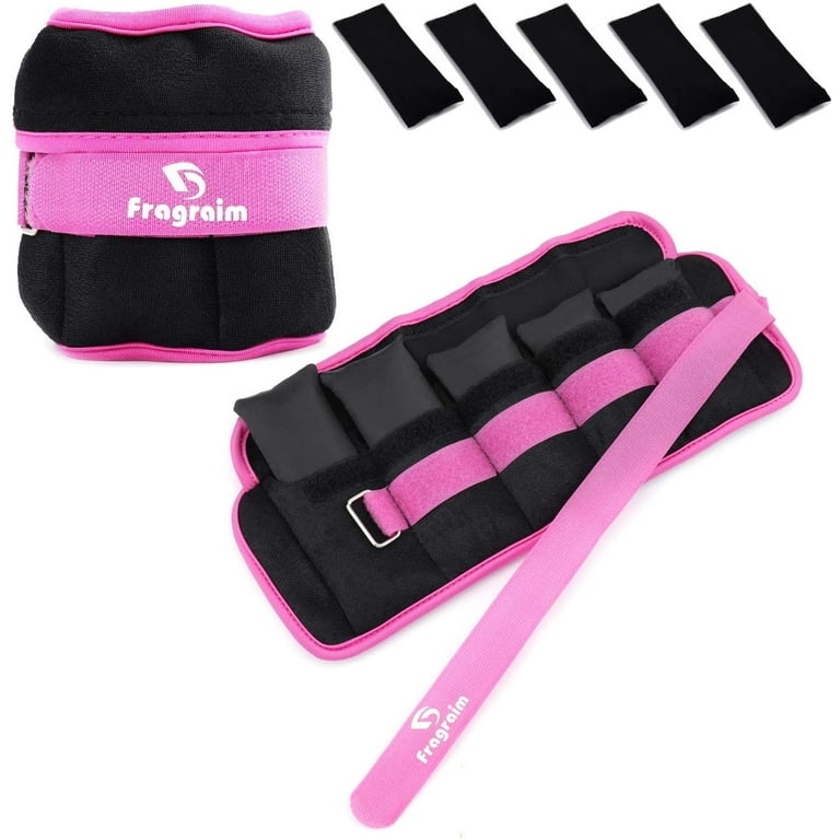 Fragraim Adjustable Ankle Weights 1 3 4 5 6 8 10 12 15 20 LBS Pair with Removable Weight for Jogging Gymnastics Aerobics Physical Therapy Purple 6
