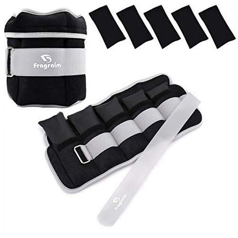 Fragraim Adjustable Ankle Weights 1 5 LBS Pair with Removable Weight for Jogging Gymnastics Aerobics Physical Therapy Resistance Training Each 0.5 2.5 LBS Total 5LBS Grey Walmart