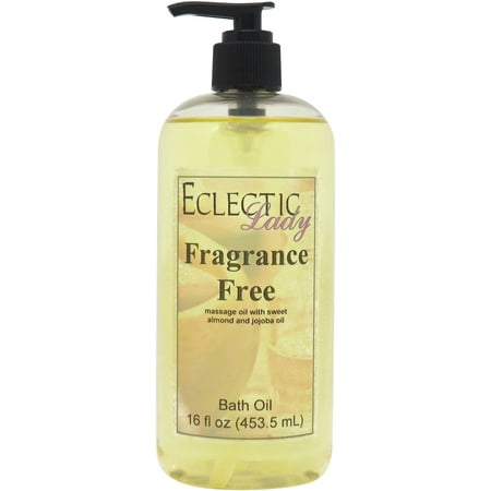 Fragrance Free Bath Oil - Scented Body Oil - Relaxing & Moisturizing Bathing Oil - Fragrance Body Oil For Dry & Rough Sensitive Skin - 16 oz