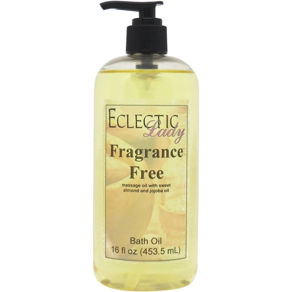 Fragrance Free Bath Oil - Scented Body Oil - Relaxing & Moisturizing Bathing Oil - Fragrance Body Oil For Dry & Rough Sensitive Skin - 16 oz