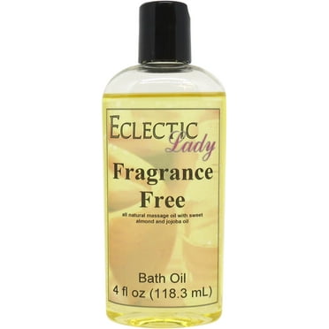 Fragrance Free Bath Oil  - Scented Body Oil - Relaxing & Moisturizing Bathing Oil - Fragrance Body Oil For Dry & Rough Sensitive Skin - 4 oz