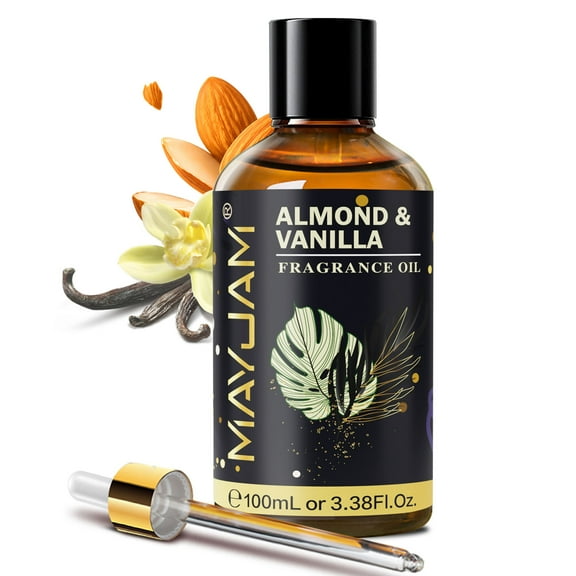 Fragrance Oil, Premium Almond & Vanilla Fragrance Oil, for Humidifier, DIY Candle, Soap Making Scent, Aromatherapy Diffuser Oils Set (100ML)