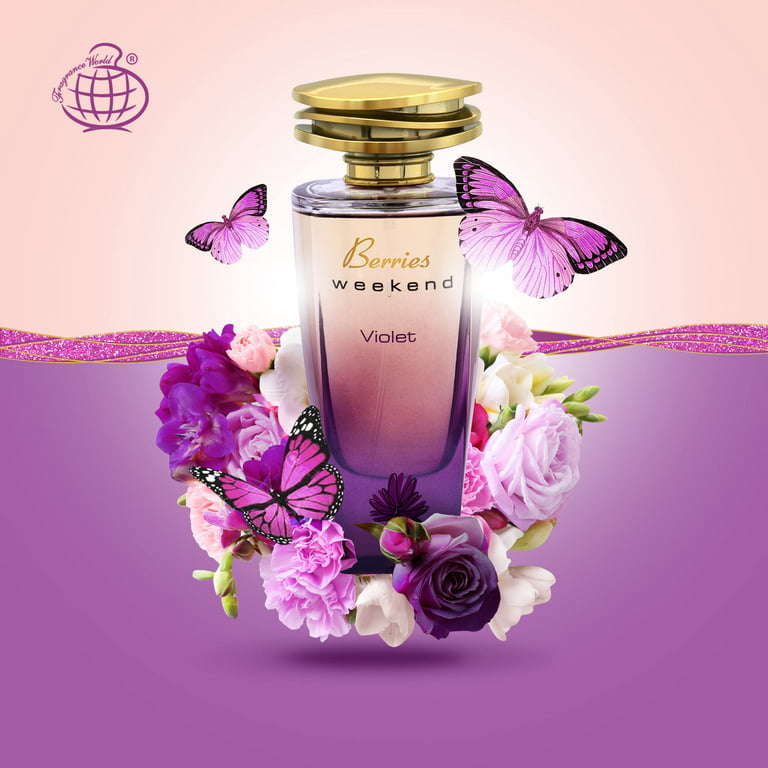  Fragrance World - Berries Weekend Violet Edp 100ml Perfumes  for Women  Amber Vanilla Fragrance for Women Exclusive I Luxury Niche  Perfume Made in UAE : Beauty & Personal Care