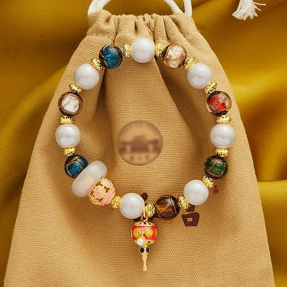 Fragrant Gray Glaze Cinnabar Swallowing Gold Beast Bracelet