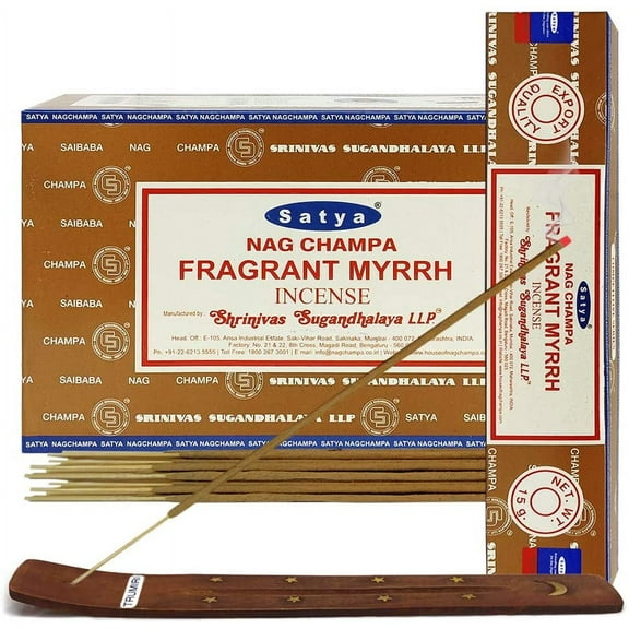 Fragrant Myrhh Incense Sticks And Incense Stick Holder Bundle Insence Insense Satya Incense