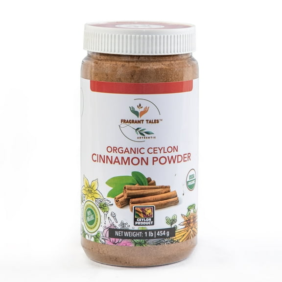 Fragrant Tales Organic Ceylon True Cinnamon Powder, 1 lb
