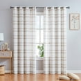 thumbnail image 1 of AZZCIA 54"x84" Gray and white Curtain - Semi-Sheer Light Filtering, Top Grommet Modern Ring Top for Living Room, 1 of 7