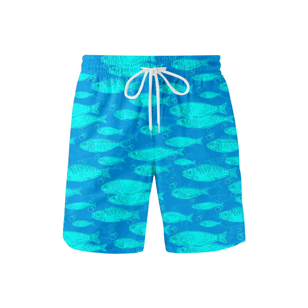 Fraigo Mens Beach Shorts Standard Quick Dry Classic SwimTrunk Hawaiian