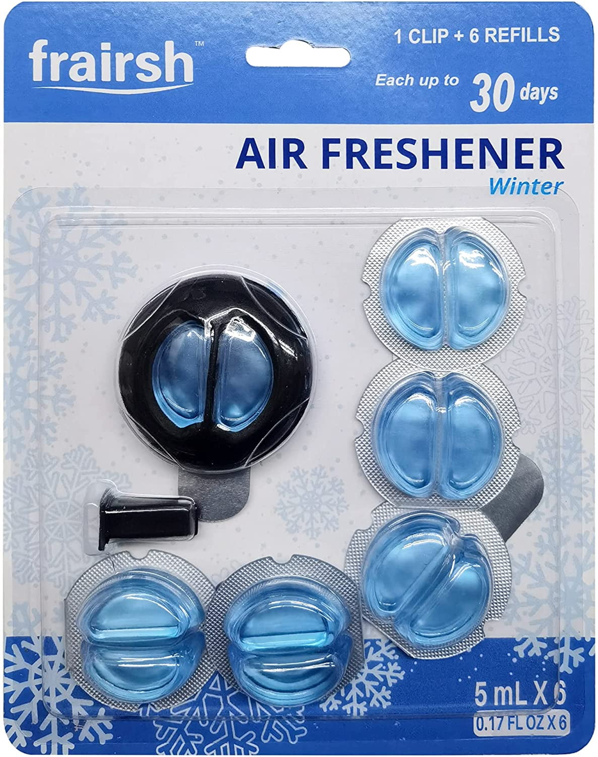 Refresh Your Car Mini Diffuser Air Freshener (Lightning Bolt/Ice Storm Scent,  2 Pack) 