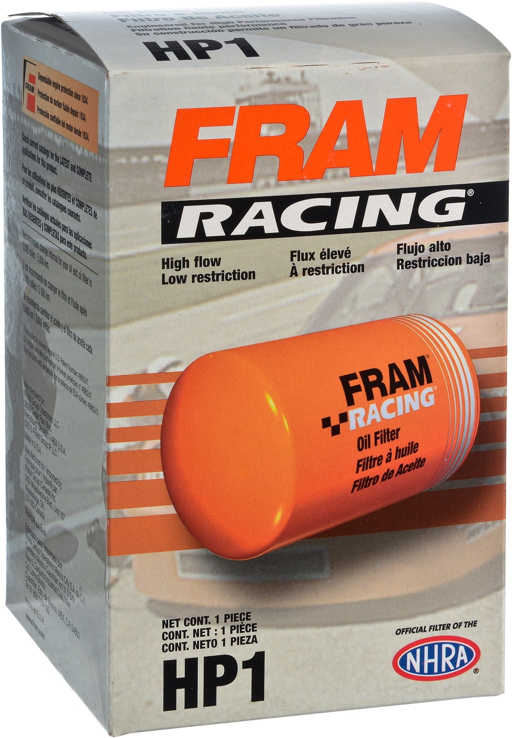 Fram Racing Oil Filter, Hp1 Fits select 19751996,2004 FORD F150