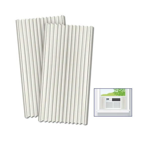 Fram Trak Adhesive Replacement Window Air Conditioner Side Panels, 19" H x 12" W, Beige