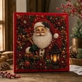 thumbnail image 1 of Framable Christmas Santa Claus Pearl Bead DIY Painting Kit, Comprehensive Handmade Art Supplies Set for Creating Unique Decorative Vintage Holiday Wall Artwork, 1 of 5