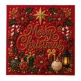 thumbnail image 1 of Framable Merry Christmas Pearl Bead DIY Painting Kit, Comprehensive Handmade Art Supplies Set for Creating Unique Decorative Vintage Holiday Wall Artwork, 1 of 2