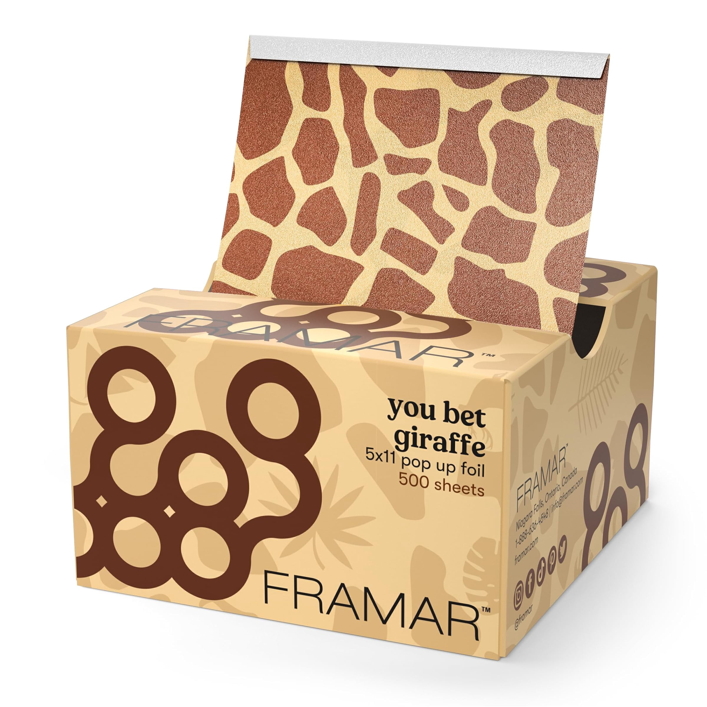 Framar Giraffe Hair Foils For Highlighting - Pop Up Hair Foil, Aluminum ...