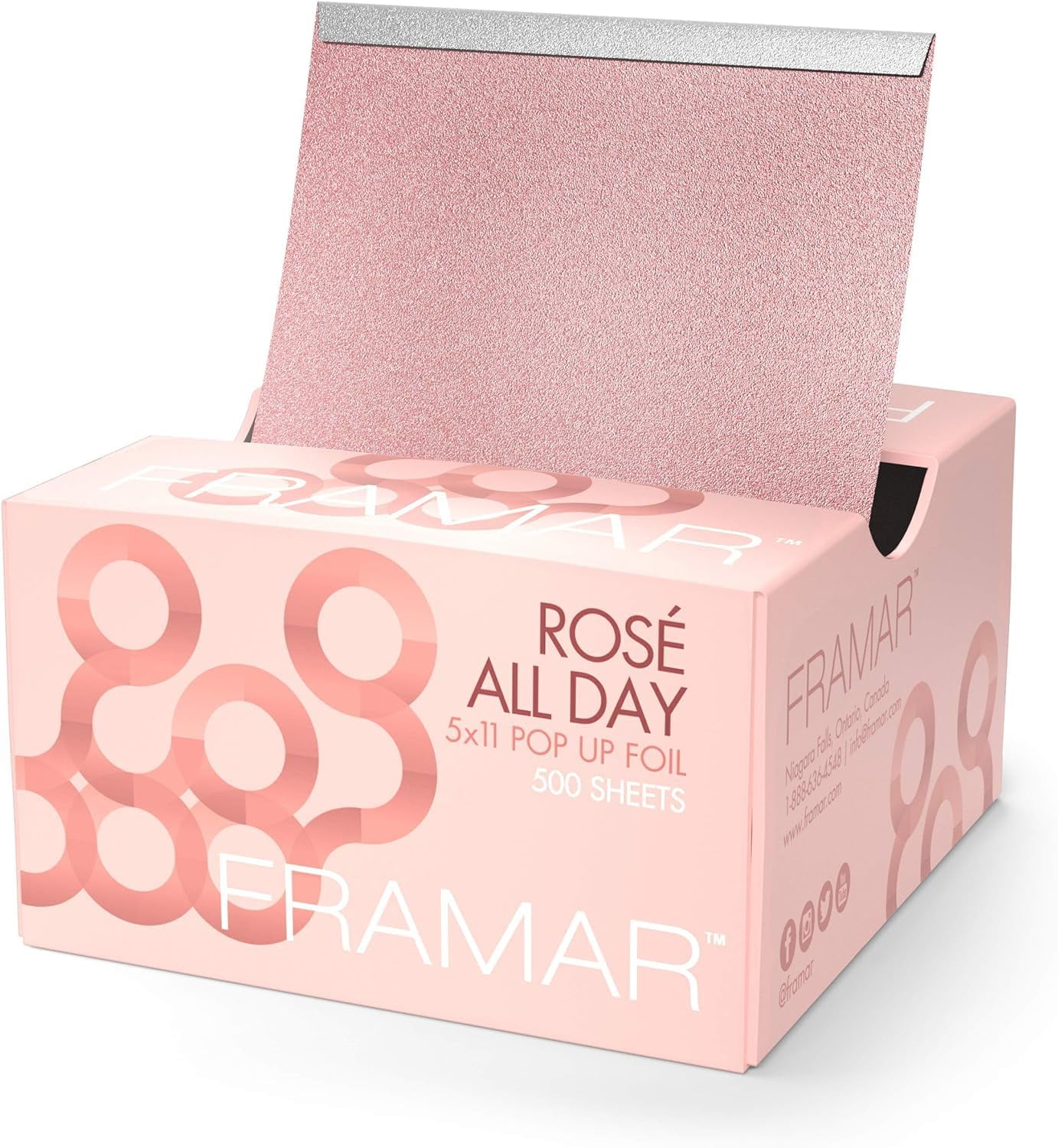 Framar RosÃ© All Day .. Pop Up Hair Foil, .. Aluminum Foil Sheets, Hair