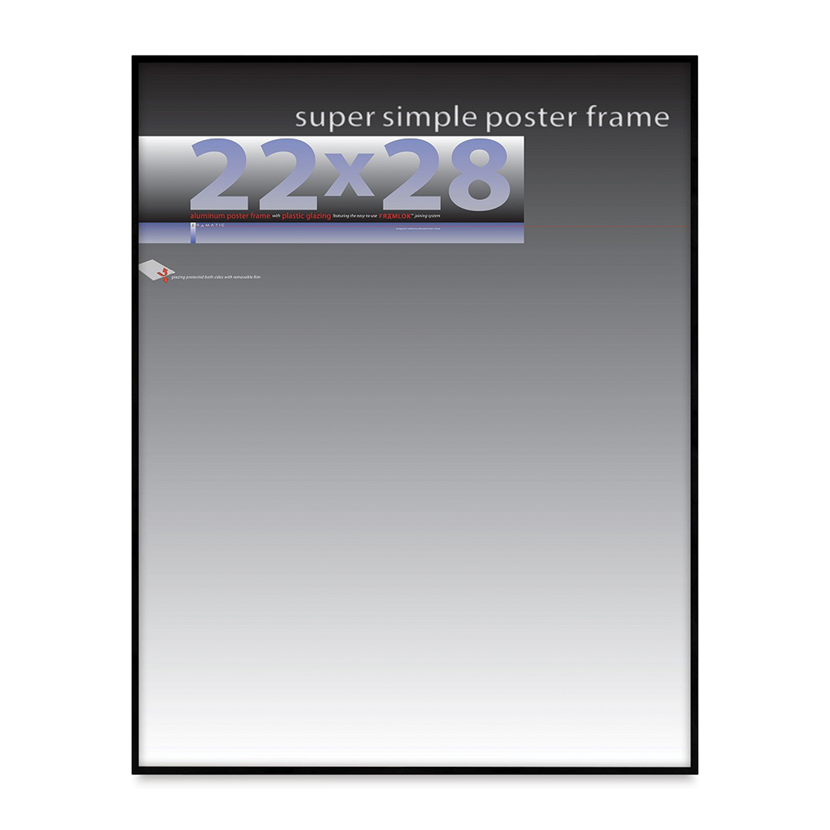 Framatic Super Simple Poster Frame - Black, 22'' x 28'' - Walmart.com