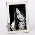 thumbnail image 1 of Communion Mother of Pearl Look 7 x 5.5 Inch Metal Table Top Photo Frame, 1 of 2