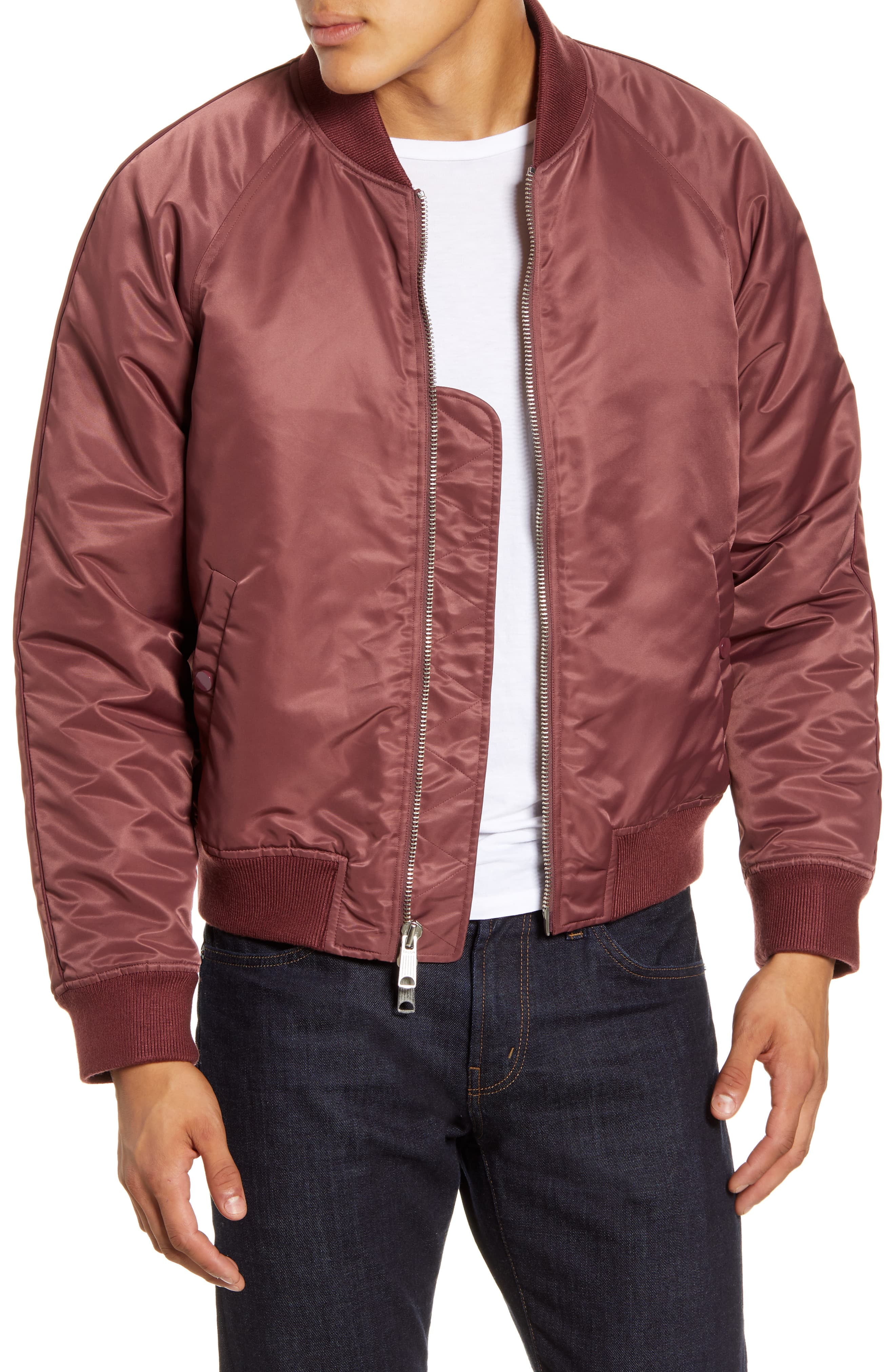 USA Jacket Men's Satin Bomber Jacket