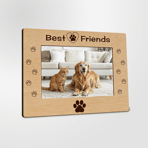 Frame For Photos, Best Friends, Picture Frame Gifts For Dog Lovers, Wooden Photo Frame To Memory Dog, Desktop Decorations