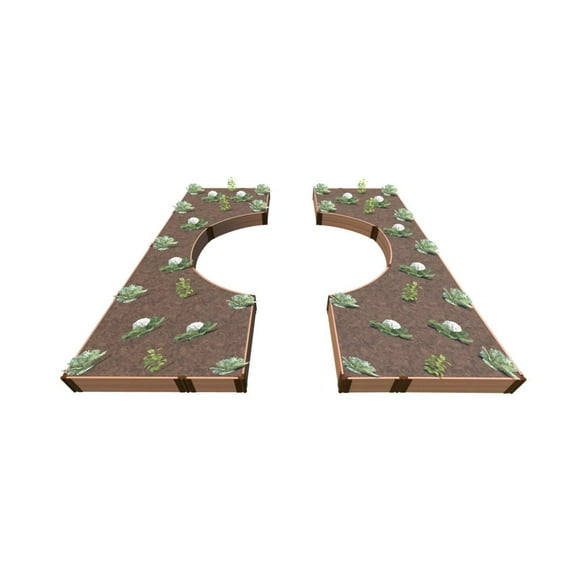 Frame It All Arrowhead' - 8' X 8' X 11" Straight Corner Raised Garden Bed - 1" Profile