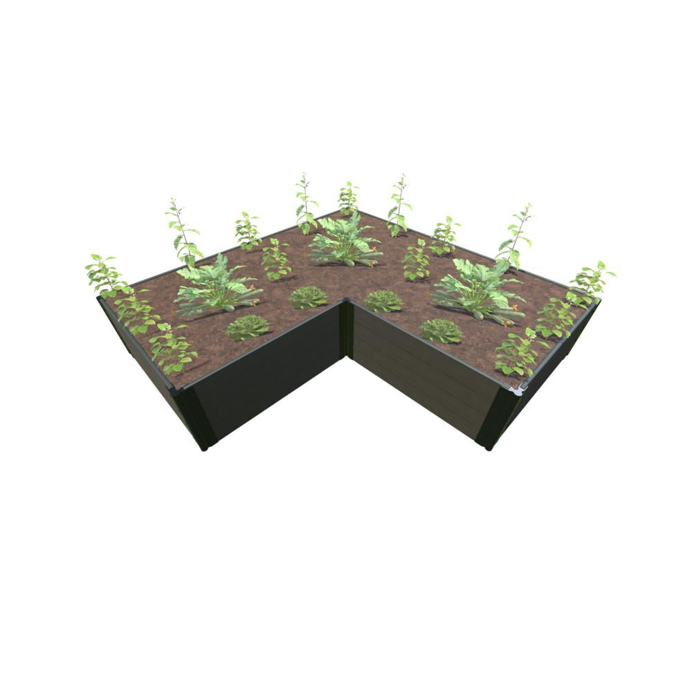 Weathered Wood 'Arrowhead' 8x8 Raised Garden Bed Kit