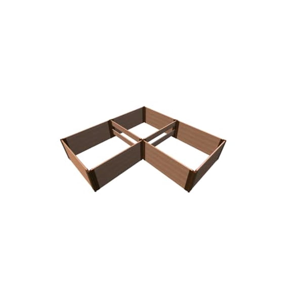 CLASSIC SIENNA 'ARROWHEAD' - 8' X 8' X 22" STRAIGHT CORNER RAISED GARDEN BED - 1" PROFILE