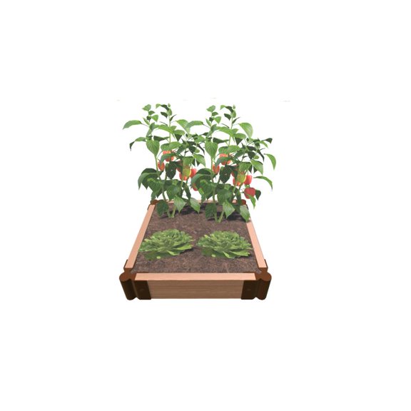TOOL-FREE CLASSIC SIENNA 2' X 2' X 5.5" RAISED GARDEN BED - 2" PROFILE