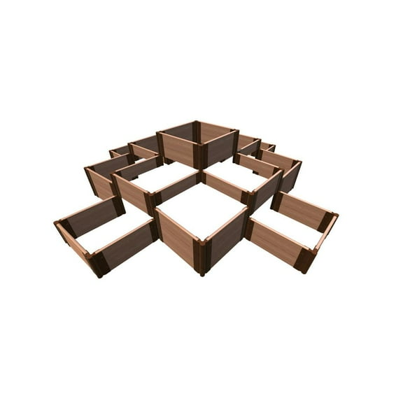 Frame It All Classic Sienna 'Machu Pichu' 10' X 10' Raised Garden Bed - 1" Profile