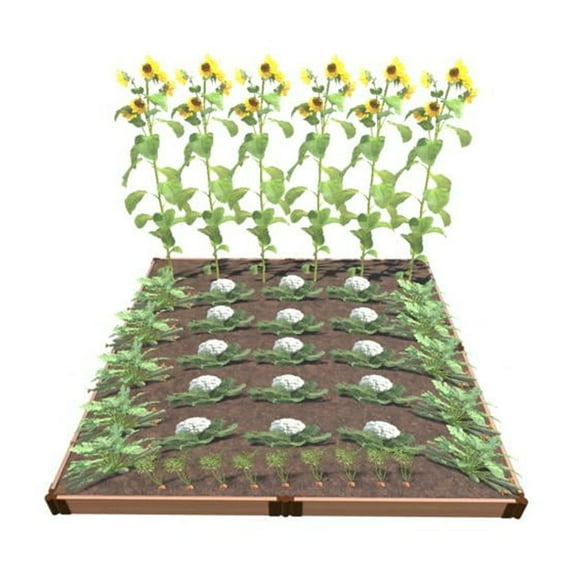 Frame It All Classic Sienna Raised Garden 8' X 8' X 5.5" - 1" Profile