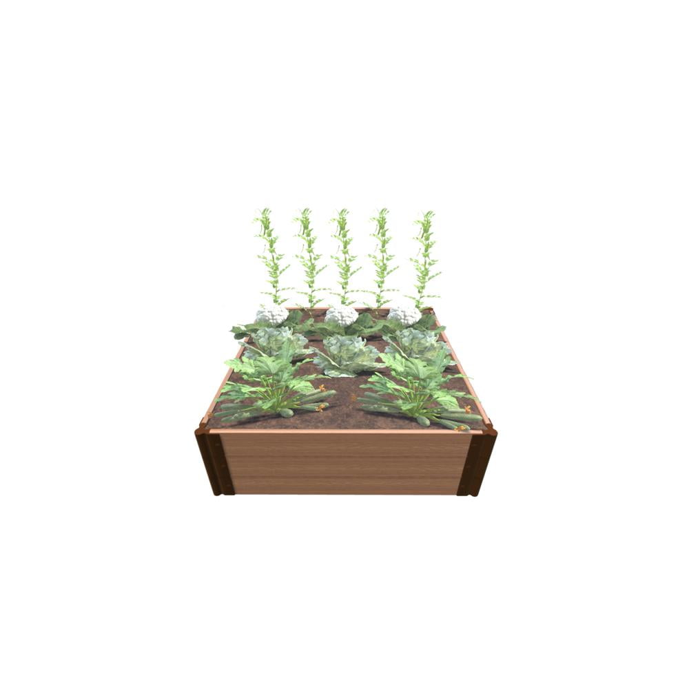 Classic Sienna Composite Raised Garden Bed, 4 ft. x 4 ft. x 16.5 in.
