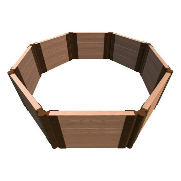 Frame It All TOOL-FREE CLASSIC SIENNA 5' x 5' x 16.5" 'ST. JOHN BAPTISTRY' RAISED GARDEN BED (OCTAGON) 5' X 5' X 16.5" - 2" PROFILE