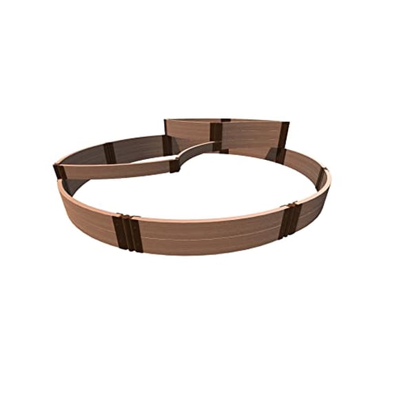 CLASSIC SIENNA 'PEPPERMINT CREAM' - 10' X 10' X 22" CIRCULAR RAISED GARDEN BED (2-TIER TERRACE) - 2" PROFILE