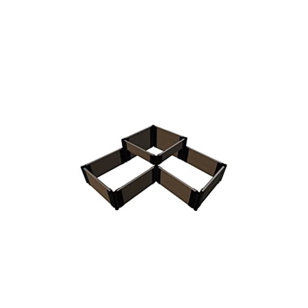 UPTOWN BROWN 'CHATEAU MARMONT' 4' X 4' 2-LEVEL RAISED GARDEN BED (TERRACED) - 1" PROFILE