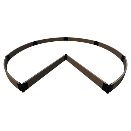 TOOL-FREE UPTOWN BROWN 'CIRCLE QUAY' - 9' X 9' X 5.5" KEY RAISED GARDEN BED - 1" PROFILE