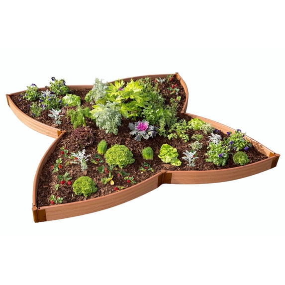 Frame It All Tool-Free Classic Sienna 120" x 120" x 5.5" Butterfly Pollinator Garden - 1" profile