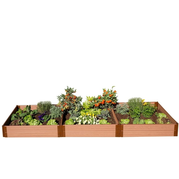 Frame It All Tool-Free Classic Sienna Raised Garden Bed 4' x 12' x 11" - 1" profile