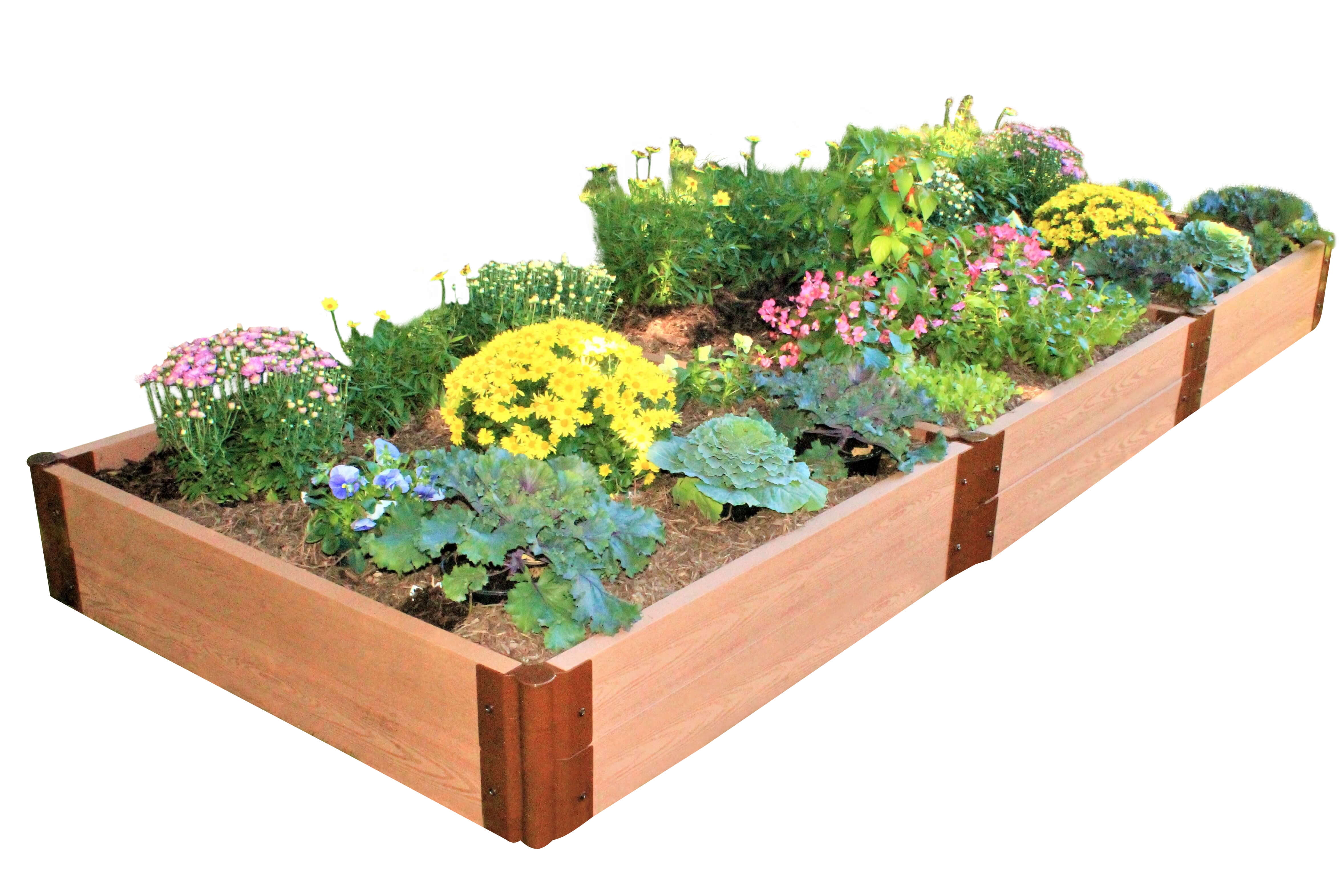 Frame It All Tool-Free Classic Sienna Raised Garden Bed 4' x 12' x 11 ...