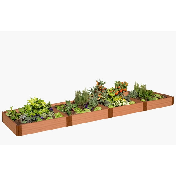 Frame It All Tool-Free Classic Sienna Raised Garden Bed 4' x 16' x 11" - 1" profile