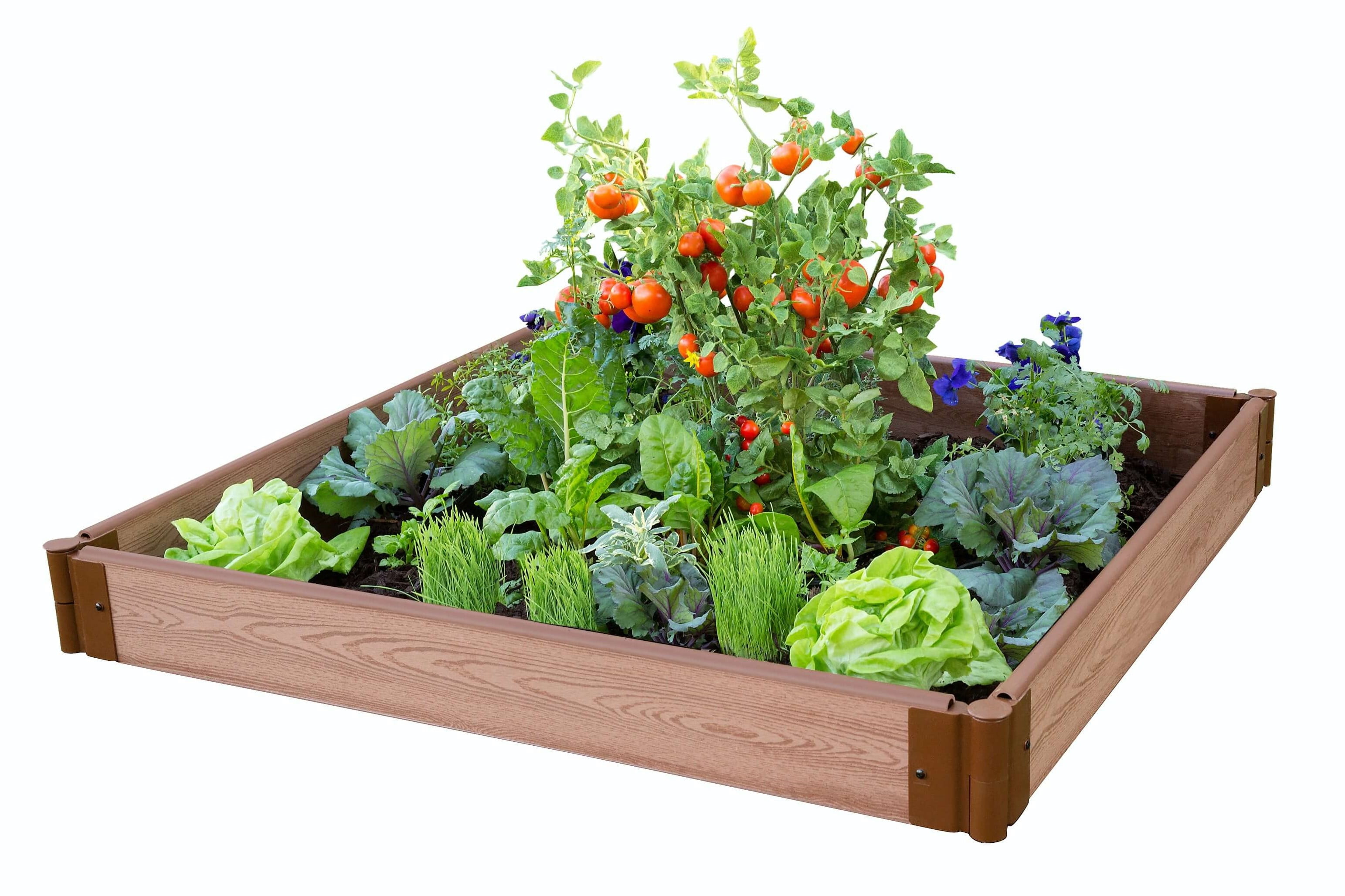 Classic Sienna Composite Raised Garden Bed 4' x 4' x 5.5"