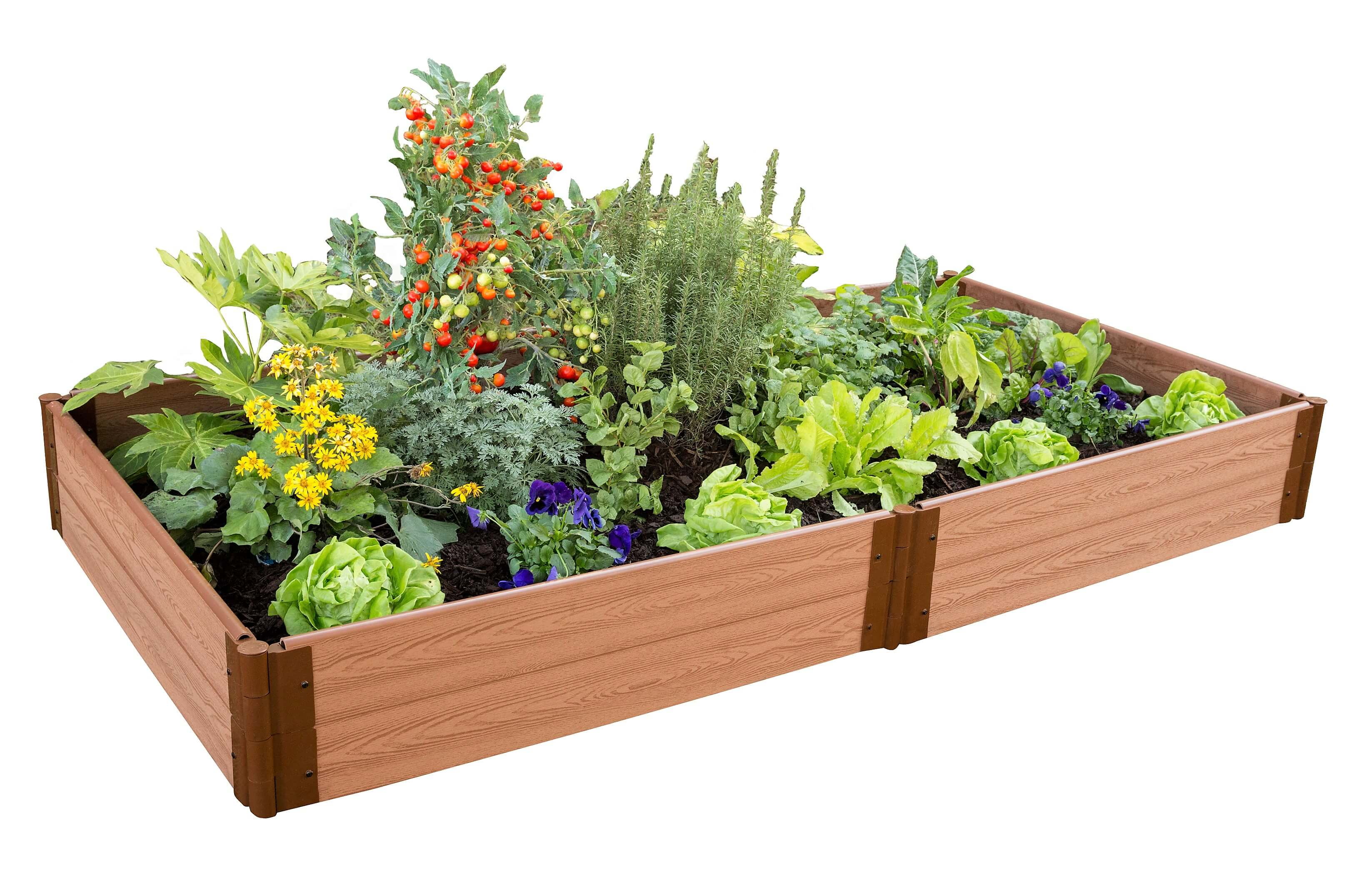 Classic Sienna Composite Raised Garden Bed 4' x 8' x 11"
