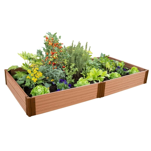 Frame It All Tool-Free Classic Sienna Raised Garden Bed 4' x 8' x 11" - 1" profile
