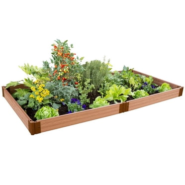 Frame It All Tool-Free Classic Sienna Raised Garden Bed 4' x 8' x 5.5" - 1" profile