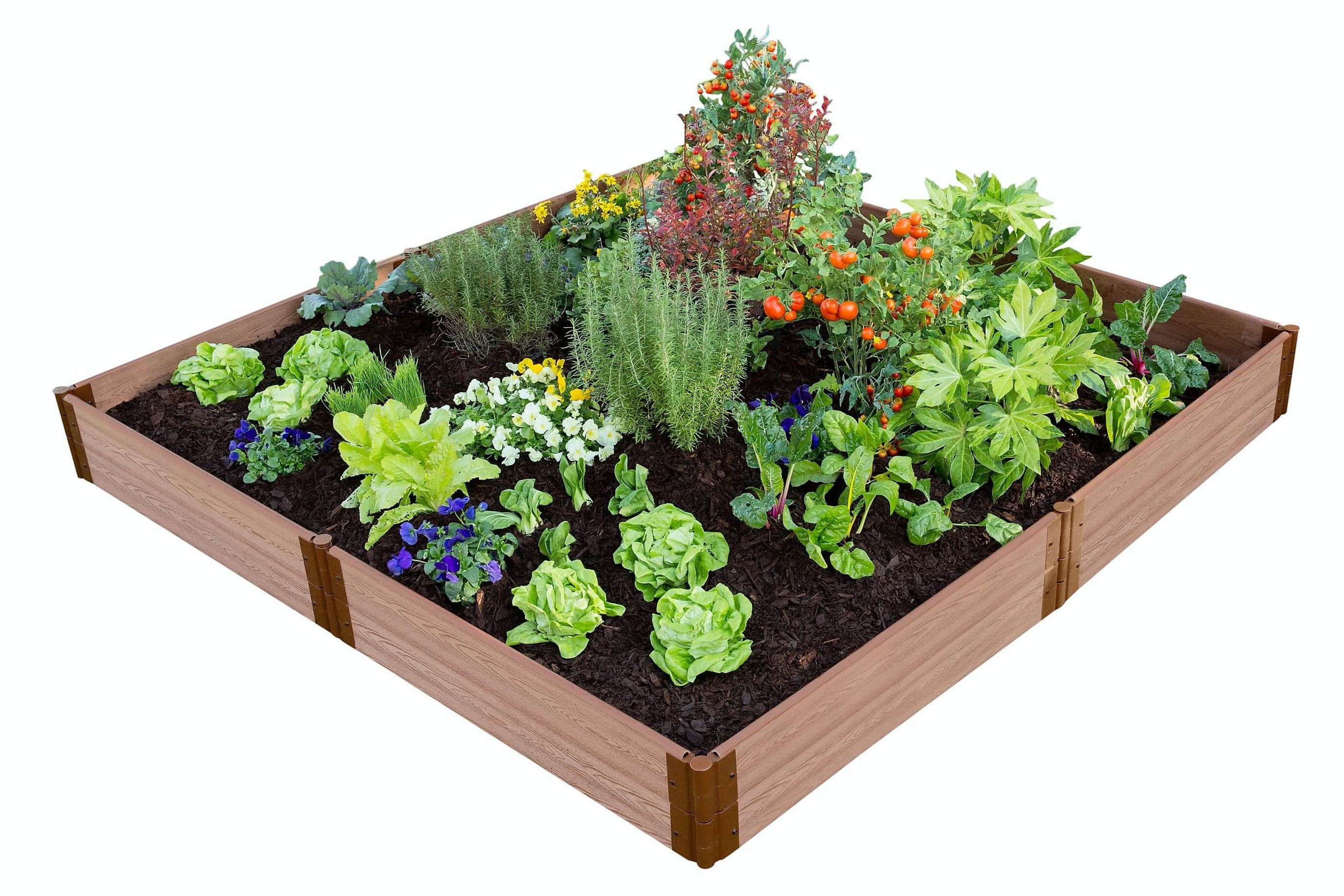 Frame It All Tool-Free Classic Sienna Raised Garden Bed 8' x 8' x 11 ...