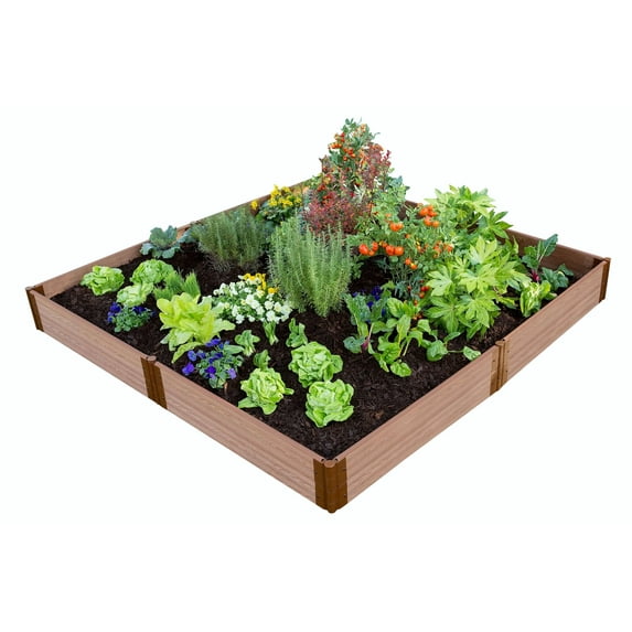 Frame It All Tool-Free Classic Sienna Raised Garden Bed 8' x 8' x 11" - 1" profile