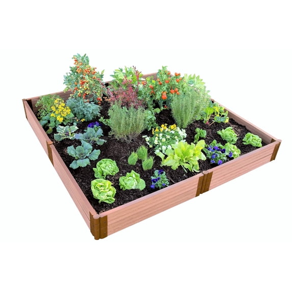 Frame It All Tool-Free Classic Sienna Raised Garden Bed 8' x 8' x 11" - 2" profile