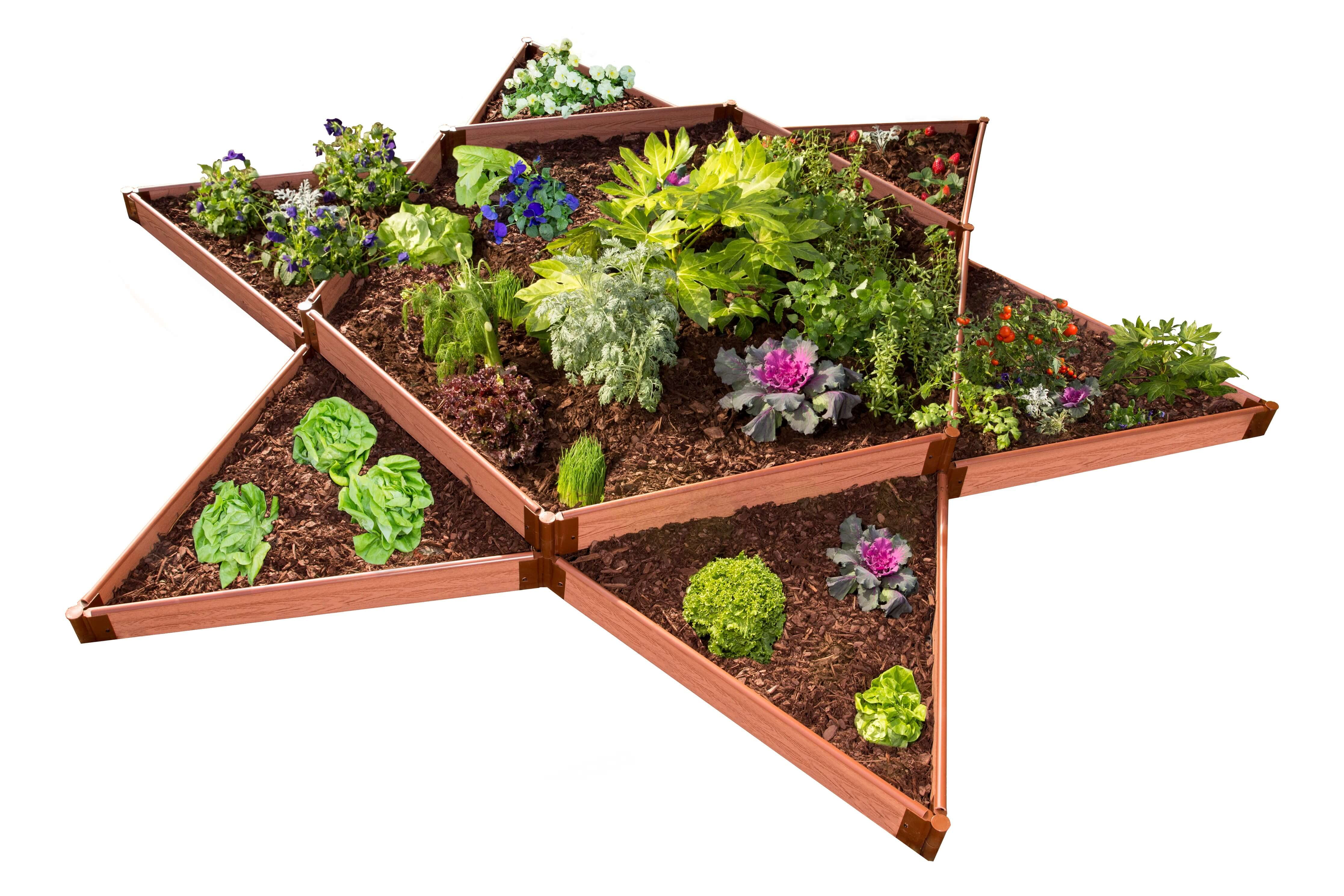 Classic Sienna Composite Star-Shaped Raised Garden Bed